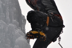 Ron Lunsford climbing at Ouray Ice Park