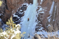 Ron Lunsford following on ice climb in Colorado National Monument 4