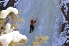Ron Lunsford following on ice climb in Colorado National Monument 5