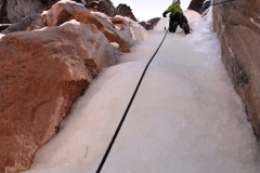 Ryan Dutch leading ice climb in Colorado National Monument 5